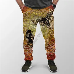 Huginn und Muninn von Odin auf Yggdrasil Gold Männer für Frauen 3D All Over gedruckt Jogger Harajuku Hosen Full Hip Hop Jogginghose