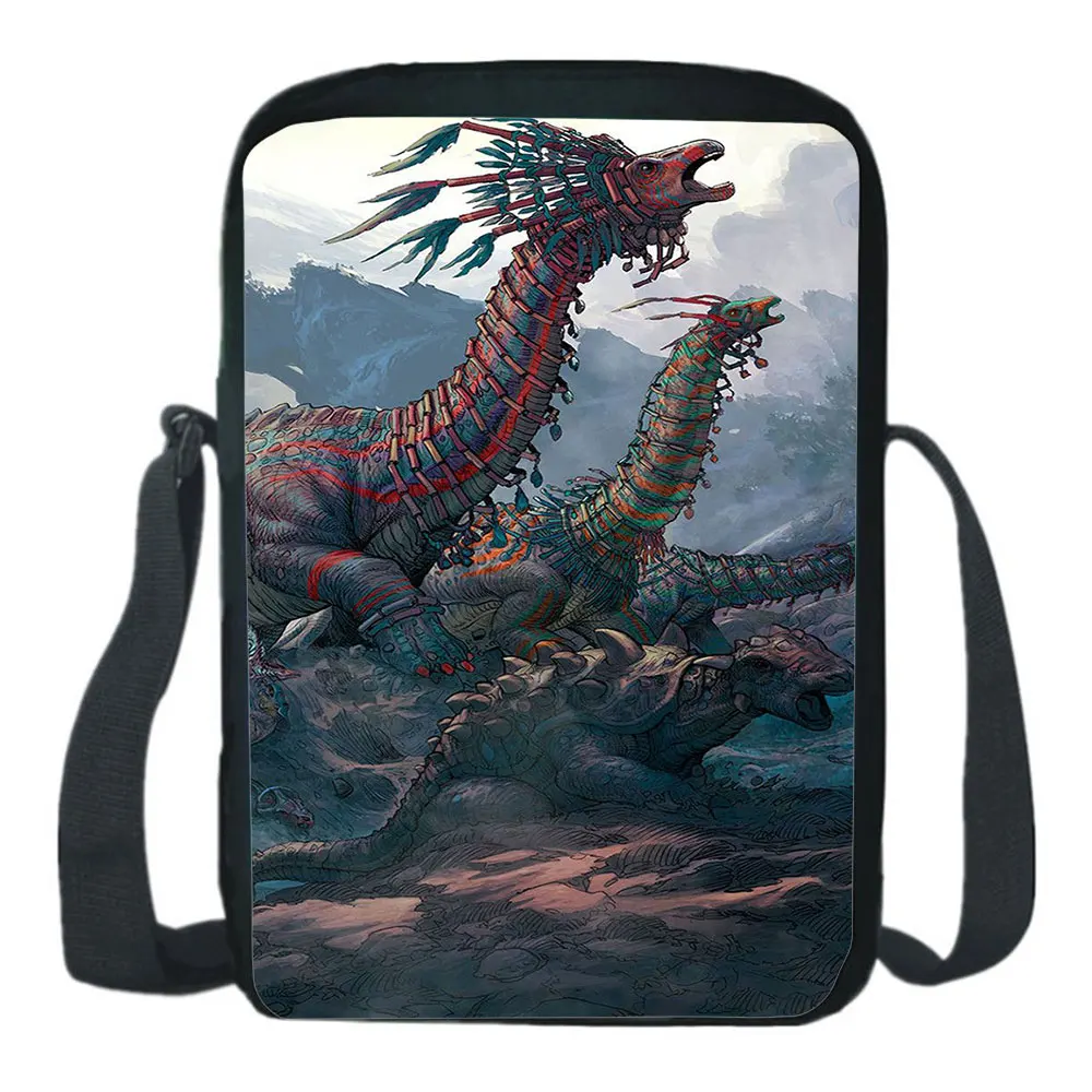 Mochila escolar de dinosaurios para niños y niñas, bolso cruzado informal, pequeño, Diagonal, Mini bolsa ligera para teléfono