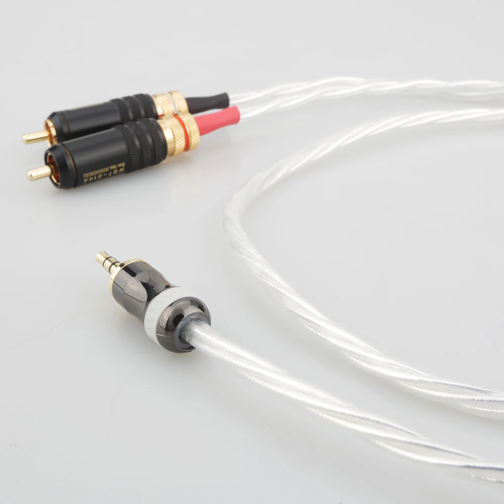 HIFI Nordost Odin Audiophile Bạc Aux 3.5Mm Cắm Tai Nghe Để 2rca Jack Đường Tín Hiệu Âm Thanh Máy Tính Và Kết Nối Âm Thanh dây Cáp