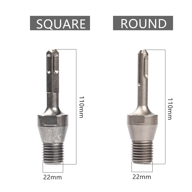 HEDA-adaptador de cenador SDS Plus de alta calidad, martillo eléctrico M22, accesorios de broca de núcleo de diamante, vástago cuadrado/redondo, 1