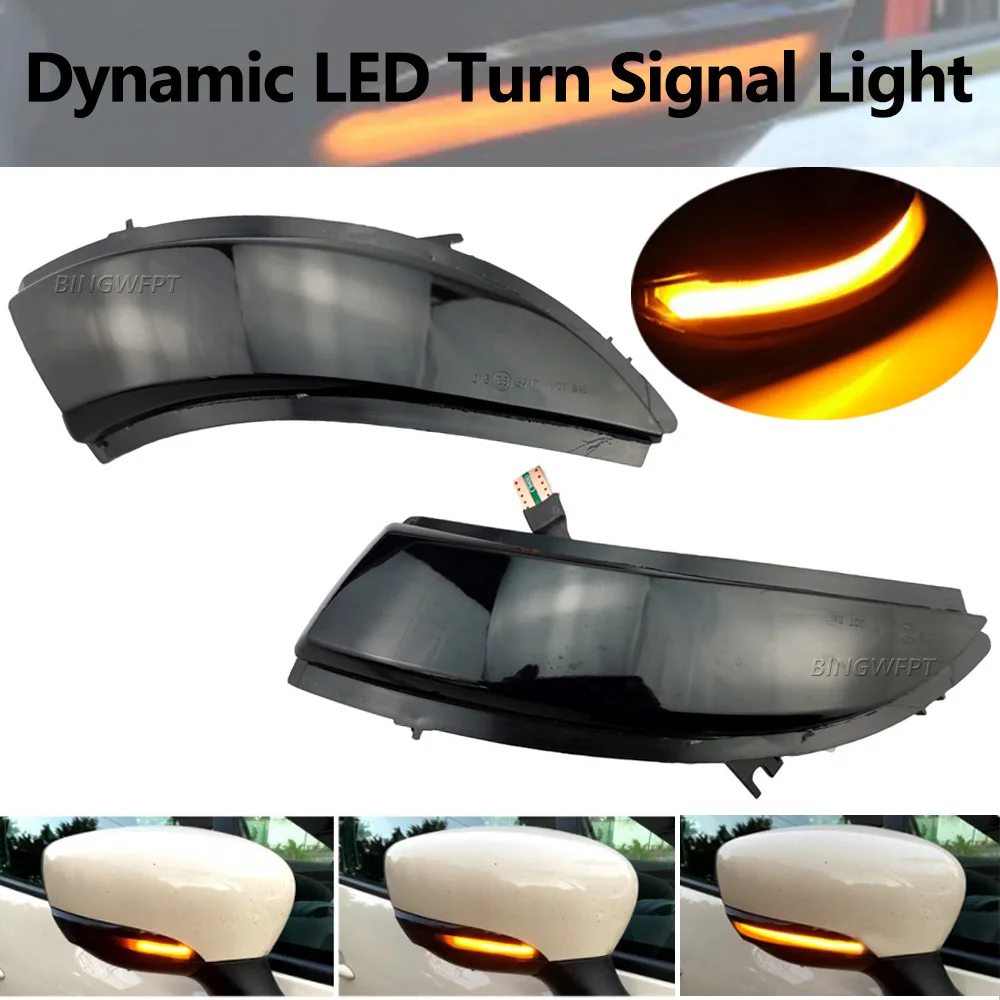 LED Turn Signal Light Rearview Mirror Sequential Indicator Dynamic Blinker for Renault Clio IV MK4 BH RS Grandtour KH 2012-2016