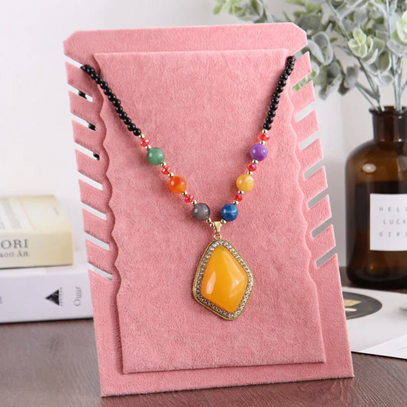 New Arrival  Velvet Linen Necklace Bust Jewelry Pendant Necklace Bracelet Display Holder Jewellery Rack Show 4 Options Model