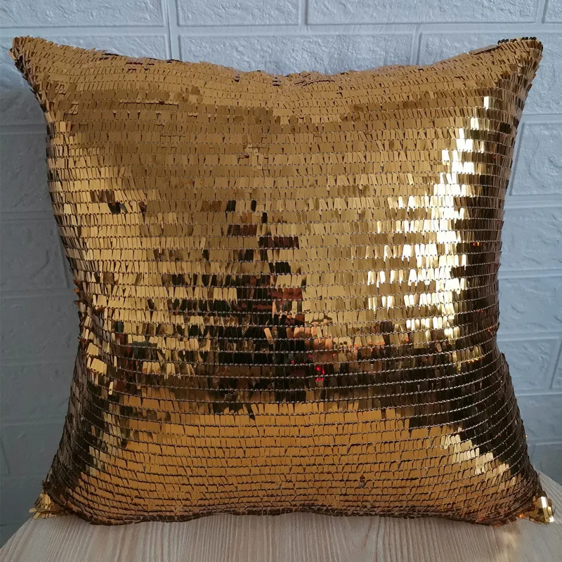 Wedding Decoration Silver Sequins Super Shiny Square Pillowcase Bar Cushion Covers to Show Off The Couch Pillow Cushions Cover
