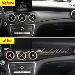 Painel central do console da decoração do painel apropriado para mercedes benz a/gla/cla classe c117 W1172012-18 peças de carro fibra carbono lhd