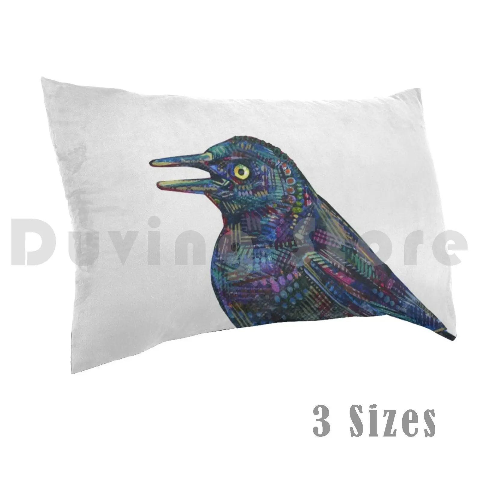 

Rusty Blackbird Painting-2016 pillow Case 20 * 30 Inch Bird Blackbird Black Fauna Gwenn Seemel Gwen Seemel