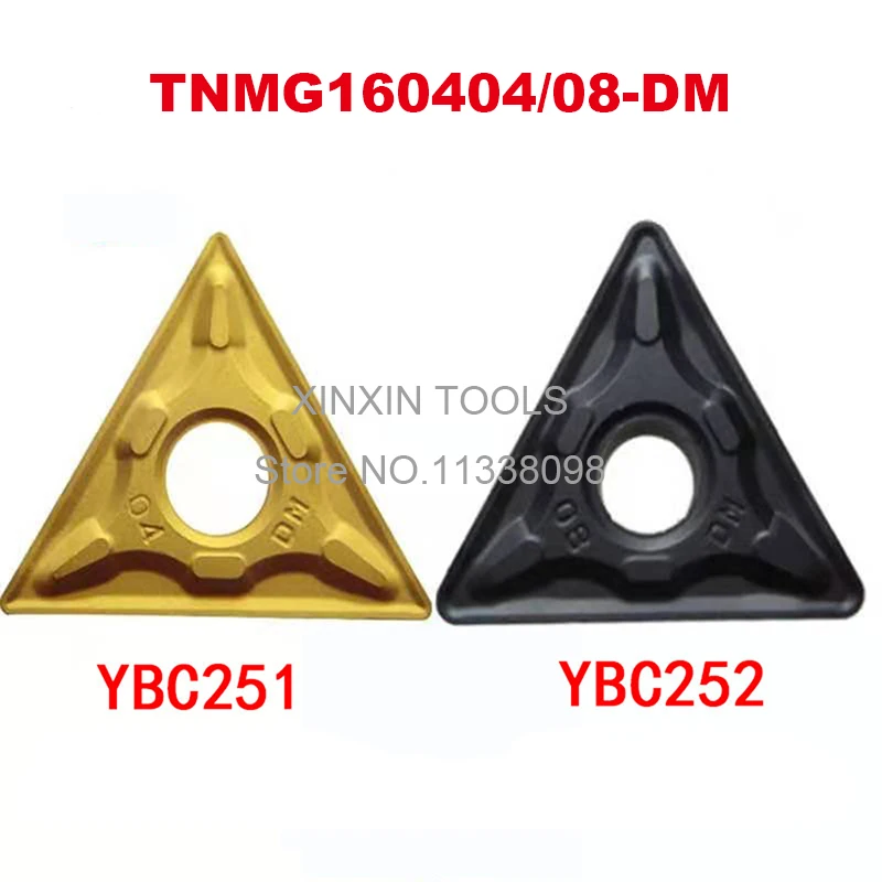 

10PCS ZCC TNMG160404-DM YBC251 TNMG160408-DM YBC251 YBC252 Carbide Inserts Lathe Cutter Tools CNC,Turning tip for Steel