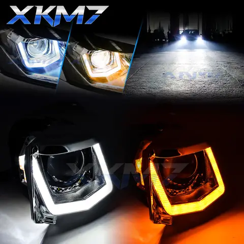 Retrofit Headlight Angel Eyes Halo Lens Kit For VW Polo 6C 2014 LED DRL Signal Lamp Switchback 3r G5 Bi-xenon Projector HID D2S