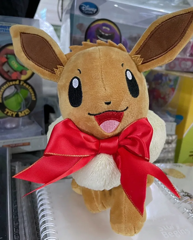 

Оригинальные Плюшевые куклы Pokemon Pikachu & Eevee, 24 см, высококачественные рождественские подарки для детей