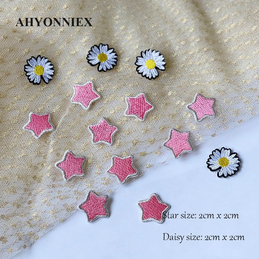 10pcs/lot High Quality Star Patches Sticker Iron On Patches for Clothing Applique Embroideried DIY Clothing Accessories view 4