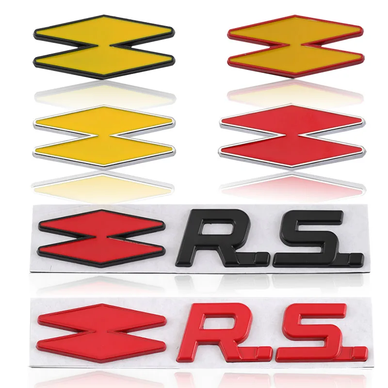 RS Logo Car Sticker for Renault GT Sport Clio Scenic Megane Koleos Arkana Espace Safrane Vel Satis Laguna Logan Sandero Styling