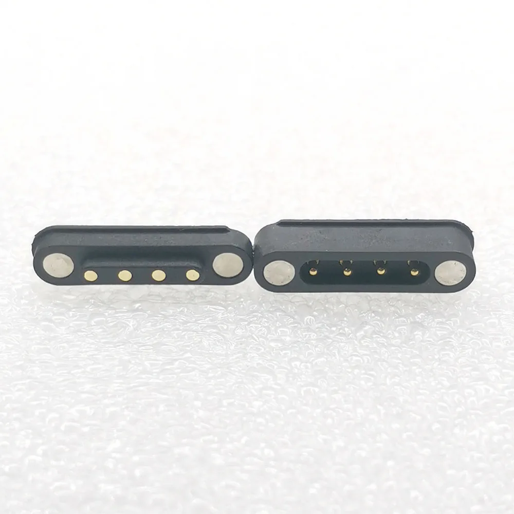 25pcs New Magnetic POGOPIN Spring Thimble Connector 4PIN DC Power Charging Socket Jack 4P Power Connector