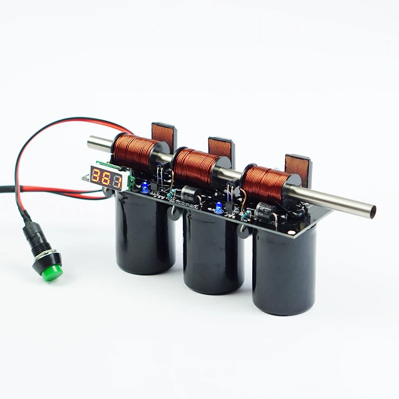 A simple multi-stage DIY Coil Gun Kit for high-voltage integrated electromagnetic gun