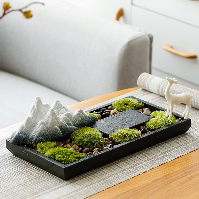 

2021 Wujinshi bonsai Zen landscaping rockery ornaments micro-landscape home furnishing living room desktop decoration crafts