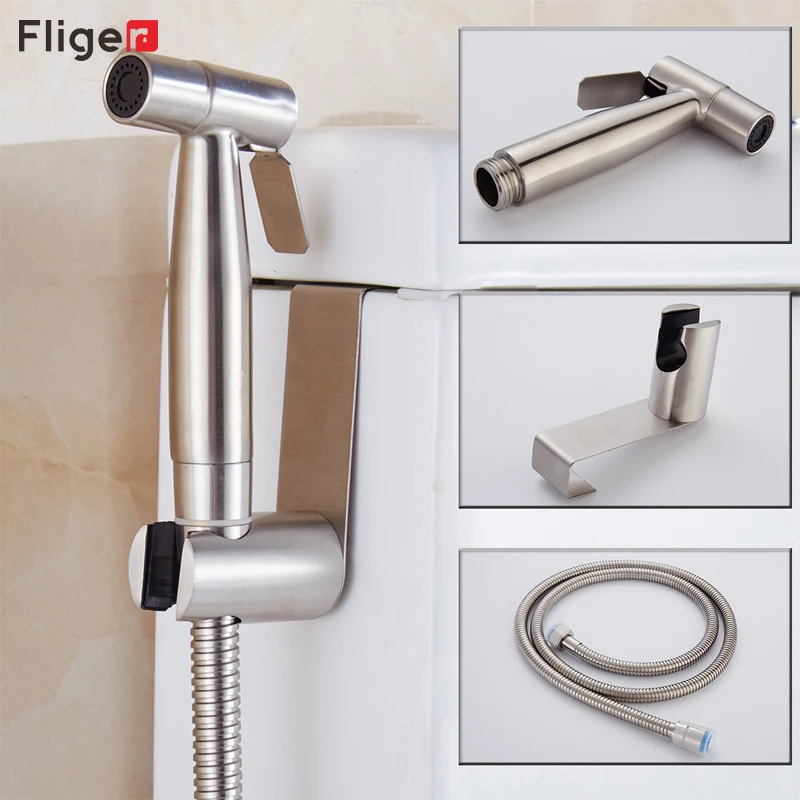 Fliger Bidet Shower Handheld Toilet Bidet Sprayer Bathroom Toilet Anal Cleaning Handheld Shower Holder Hygiene Shower G1/2