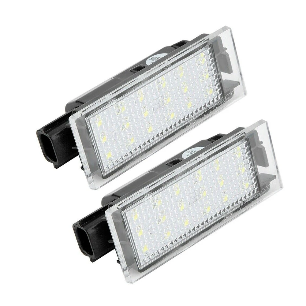 2x LED License Number Plate Light Lamps For Renault Megane 2 Clio Laguna 2 Megane 3 Twingo Master Vel Satis for Opel Movano