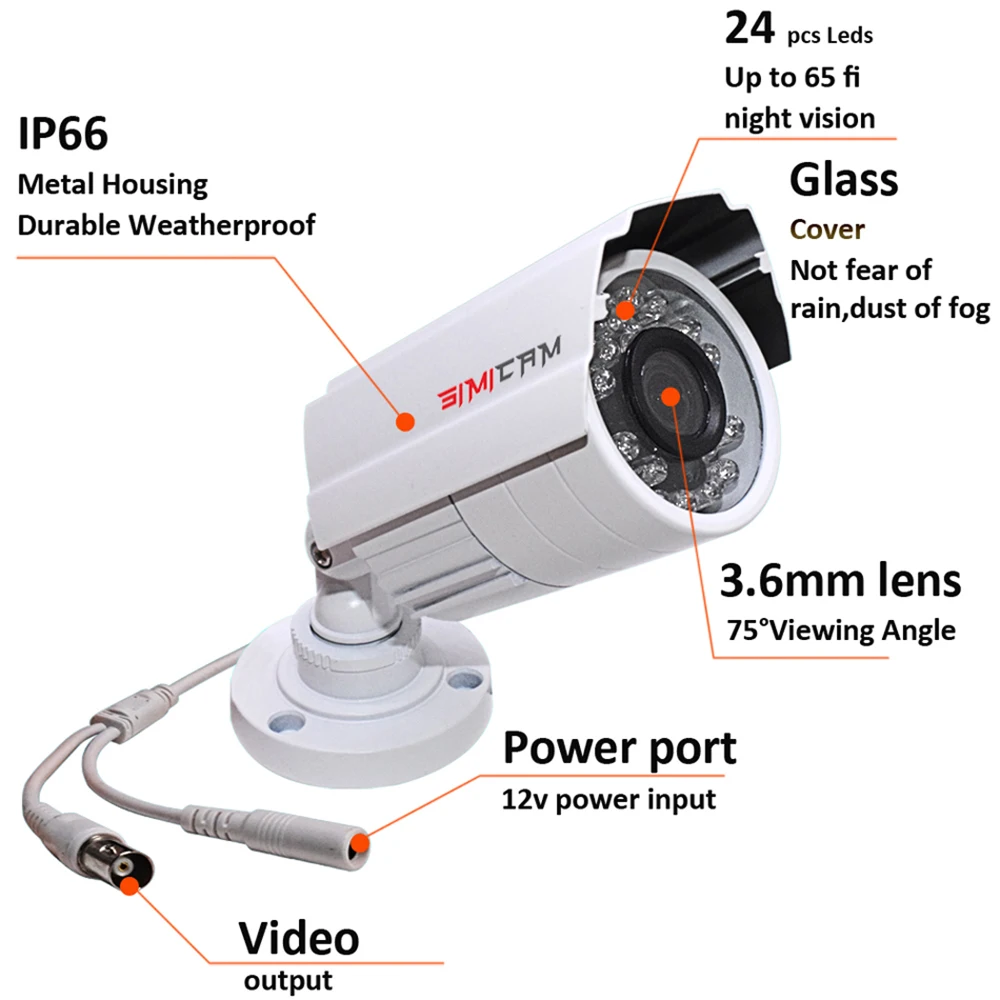 Kit de câmera de segurança ahd, 2 pçs, 2mp, 5mp, à prova d\'água, 20 m, visão noturna, ir, cctv, vigilância