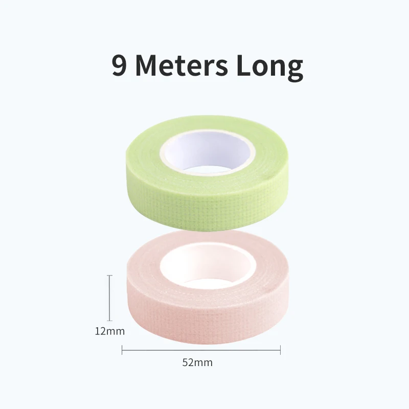 2Pcs Non-Woven False Eyelash Extension Tape PE Anti-Allergy Easy Tear Eye Gel Tapes Professional for Eye Makeup Tape Tools