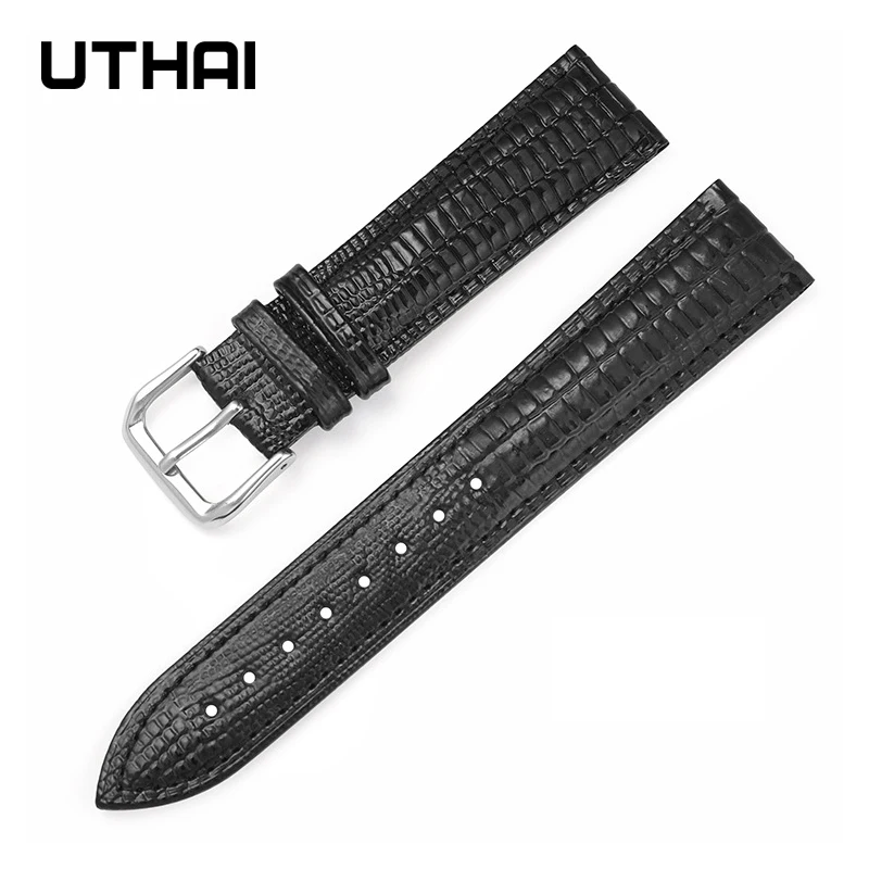 Watchband Leather strap 20mm 22mm watch band 12~22mm Lizard pattern patent leather shiny men\'s and women\'s belt UTAHI Z77