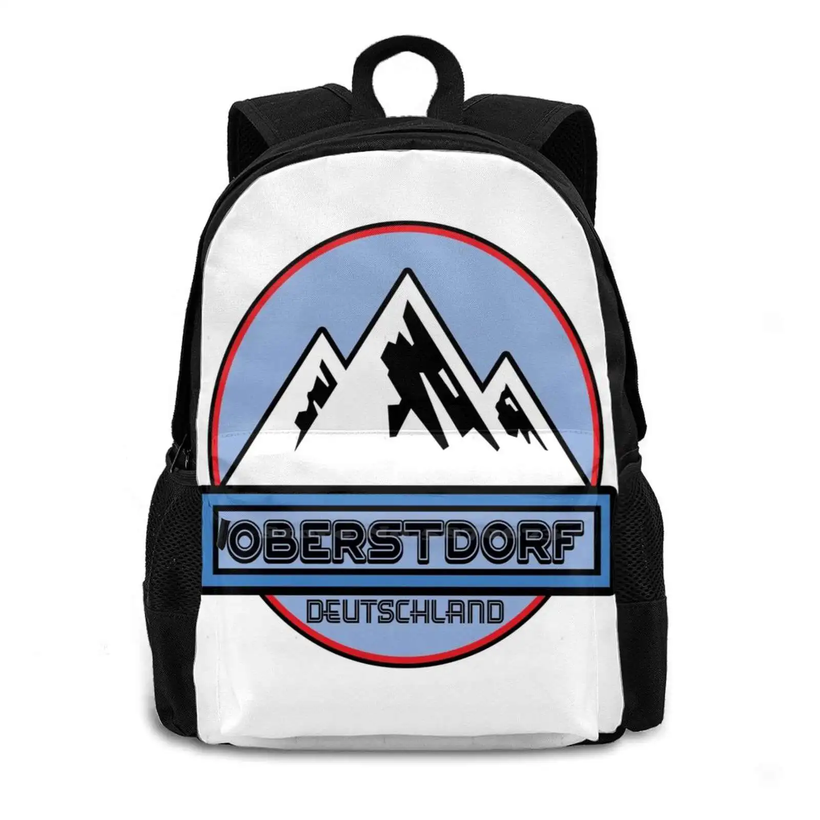 Ski Oberstdorf Deutschland Skiing Ski Mountain Art Germany School Bag Big Capacity Backpack Laptop Oberstdorf Deutschland