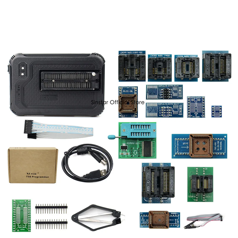 Imagem -05 - Original Xgecu T56 Programador 56 Pinos Isp Suporte 21000 Mais Suporte Nem Flash Nand Flash Emmc com 22 Adaptadores 100