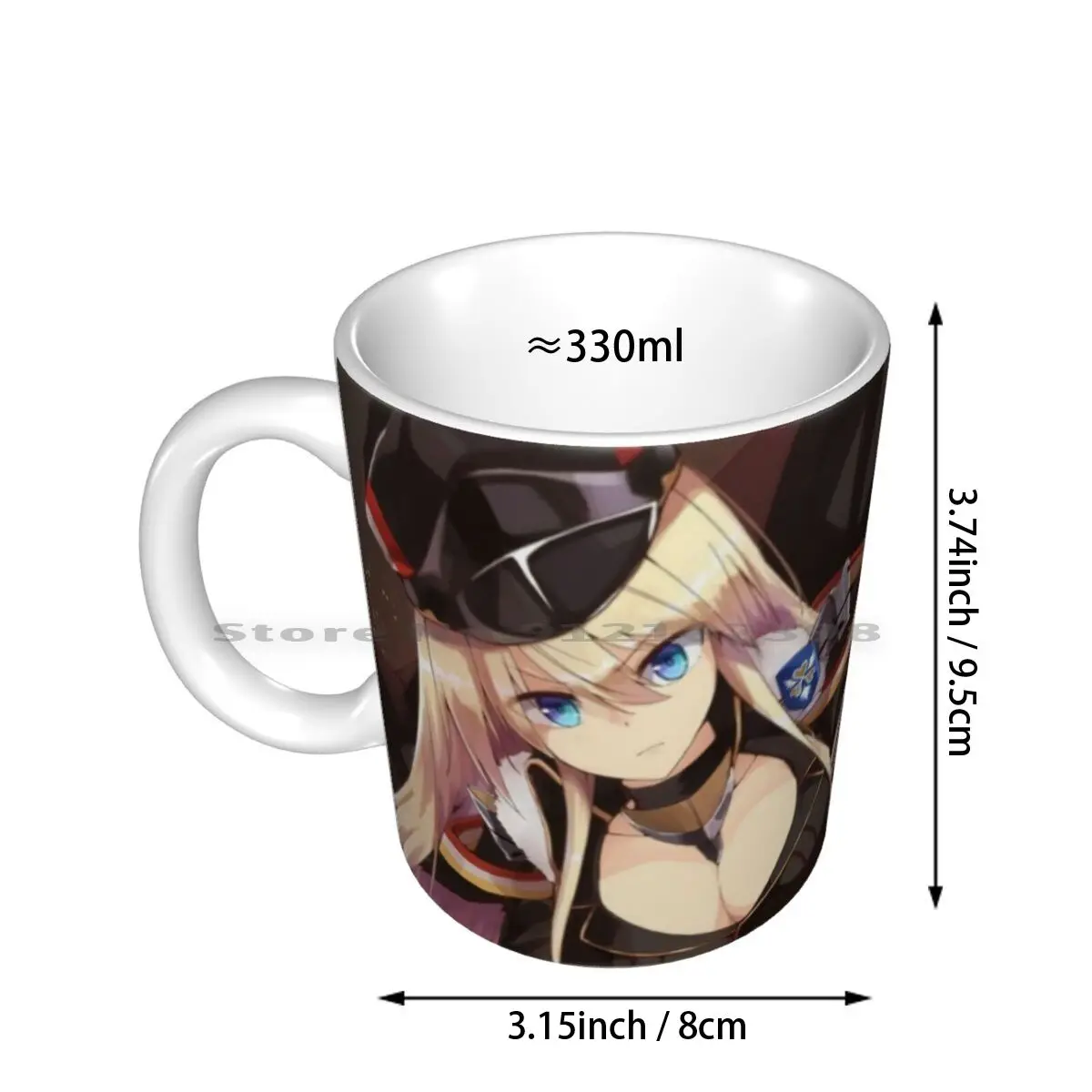 Azur Lane Bismarck Ceramic Mugs Coffee Cups Milk Tea Mug Azur Lane Akagi Kaga Takao Atago Enterprise Belfast Kantai Collection