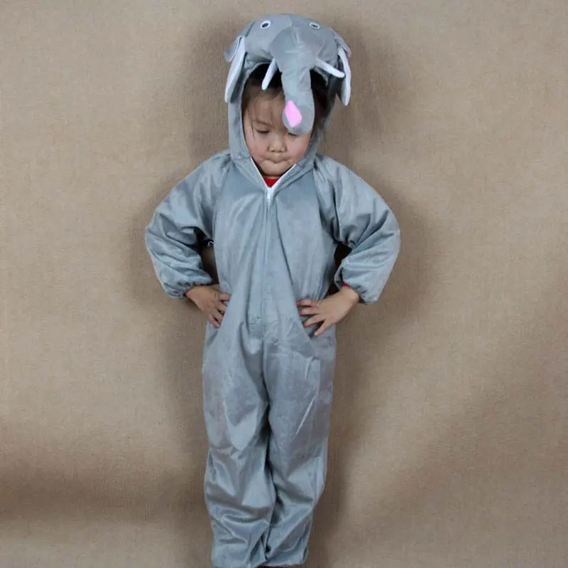 Umorden Bambini Dei Capretti Delle Ragazze Dei Ragazzi Del Fumetto Animali Costumi di Prestazione Tuta Elefante di Giorno dei bambini di Halloween del Costume Del Panno