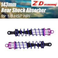 2pcs ZD Racing 120/143mm Front/Rear Shock Absorber Damper Suspension for RC Car Truck Buggy Truggy 1/8 JLB HSP HPI Redcat Hobao