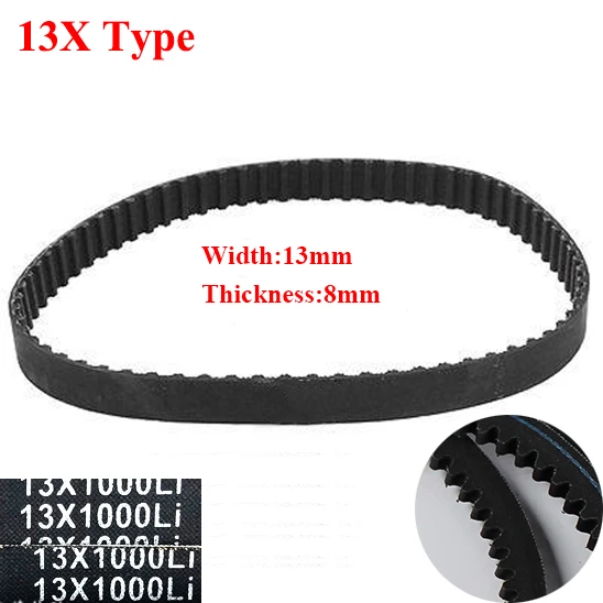 

AV13X 838Li 850Li 864Li 875Li 13mm Width 8mm Thickness Rubber Toothed Wegde Raw Edge Gogged Band Timing Transmission Vee V Belt