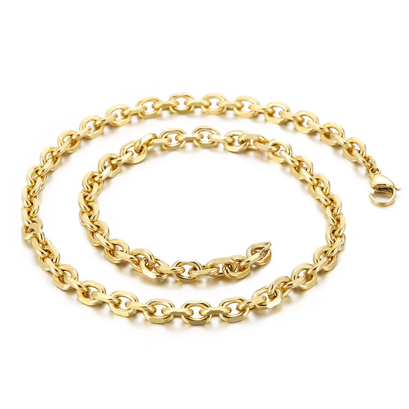 Kalen Geometric Chain Stainless Steel Necklace Gold 6