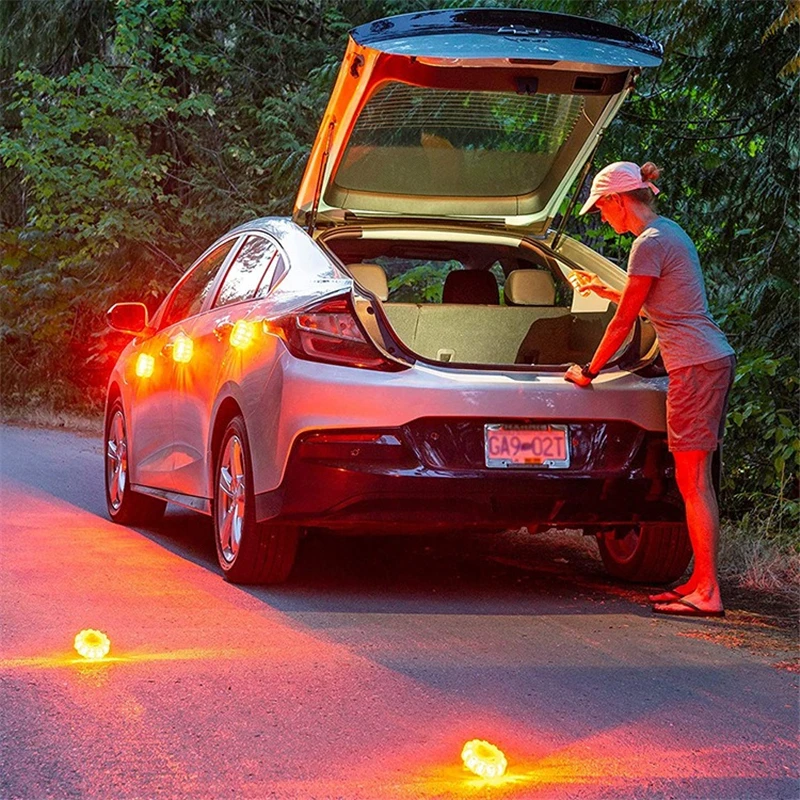 LED Flashing Light Car Beacon Emergency SOS Light LED Roadside Traffic Safety Warning Lamp Magnetic Work Lamp Outdoor Lighting