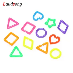 100pcs/lot  Colorful Mix Shape Plastic Jump Rings Split Rings Connector For Jewelry Making Findings DIY Accessories Supplies