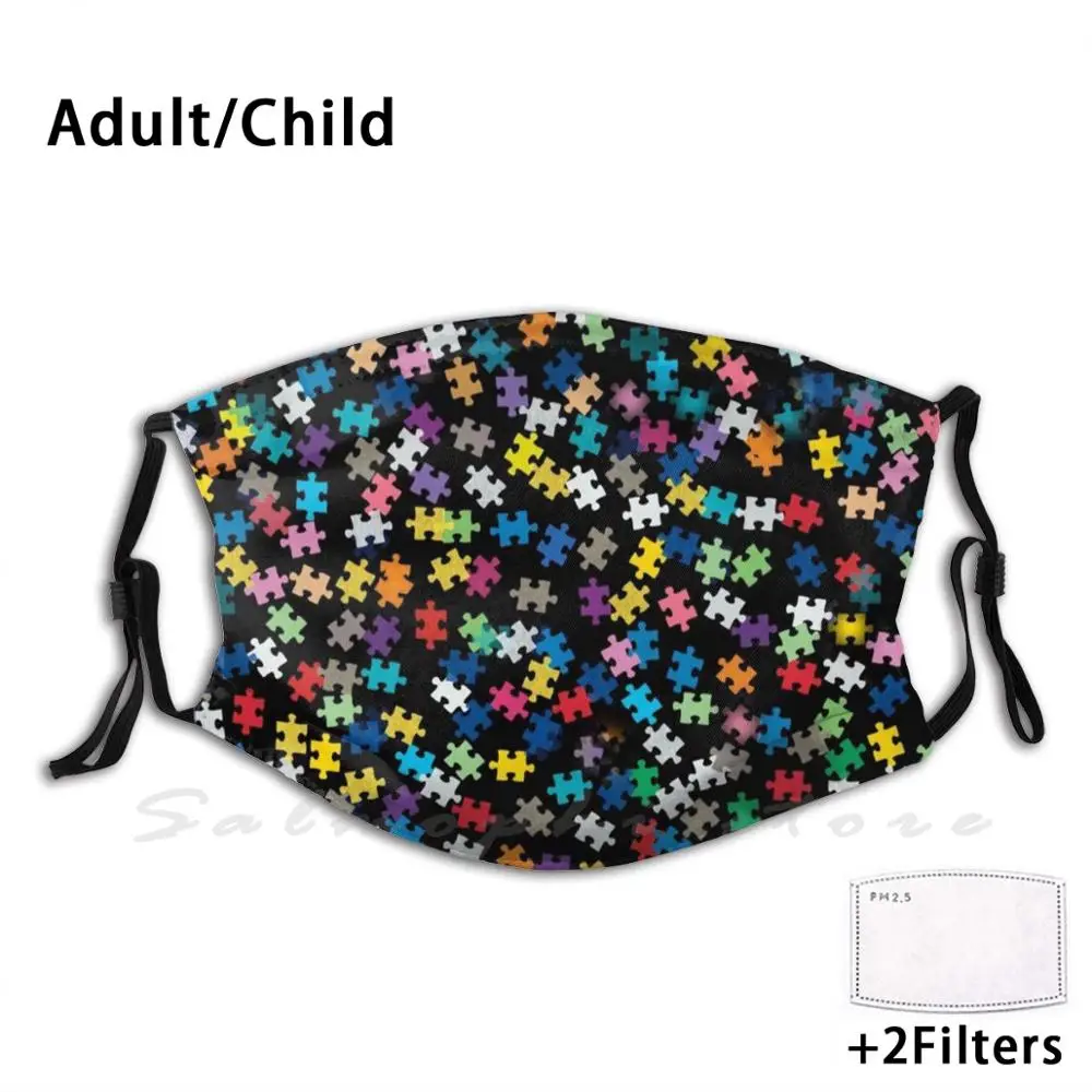 

Autism Awareness Puzzle Pattern Funny Print Reusable Pm2.5 Filter Face Mask Autism Autism Awareness Autism Puzzle Puzzle Pattern