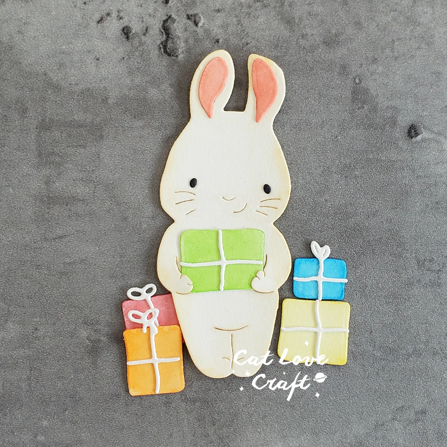 Catlove Gift Rabbit Animal Metal Cutting Dies Scrapbooking Stencil Die Cuts Card Making DIY Craft Embossing New Dies For 2021