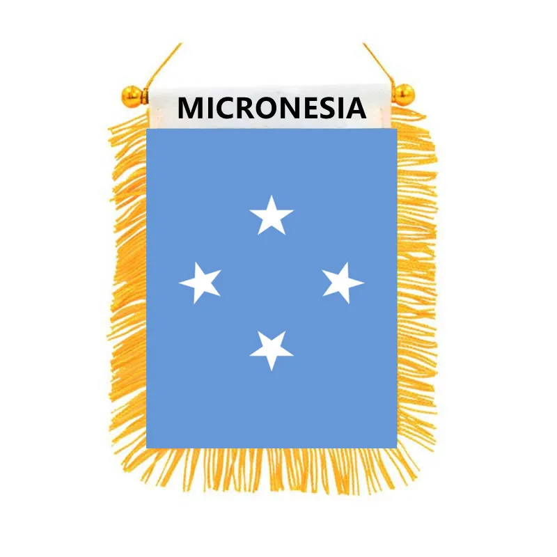 

Micronesia National Flag Double Sided Mini Hanging Flags High Quality Polyester Printed Home Decor Banner