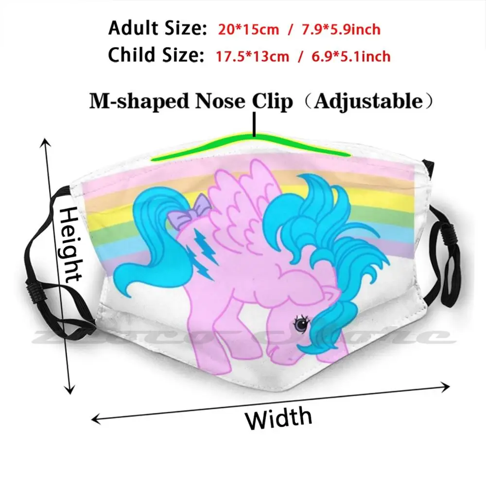 Mlp Firefly Custom Pattern Washable Filter Pm2.5 Adult Kids Mask Mlp Mlp G1 My Little My Little G1 G1 Firefly Pegasus