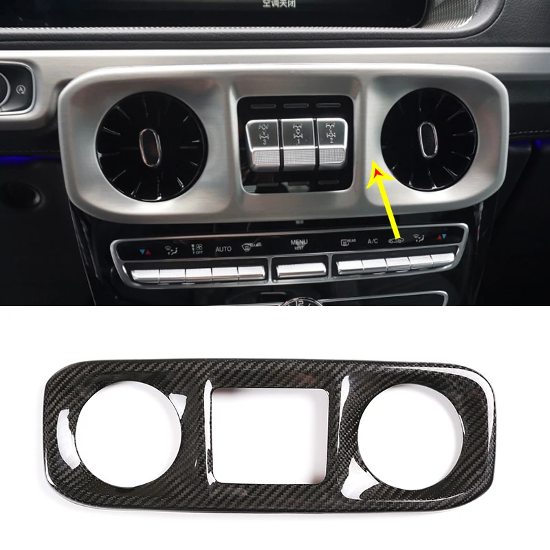 

For Mercedes-Benz G-Class 2019-2020 real carbon fiber central control air outlet trim panel interior car accessories