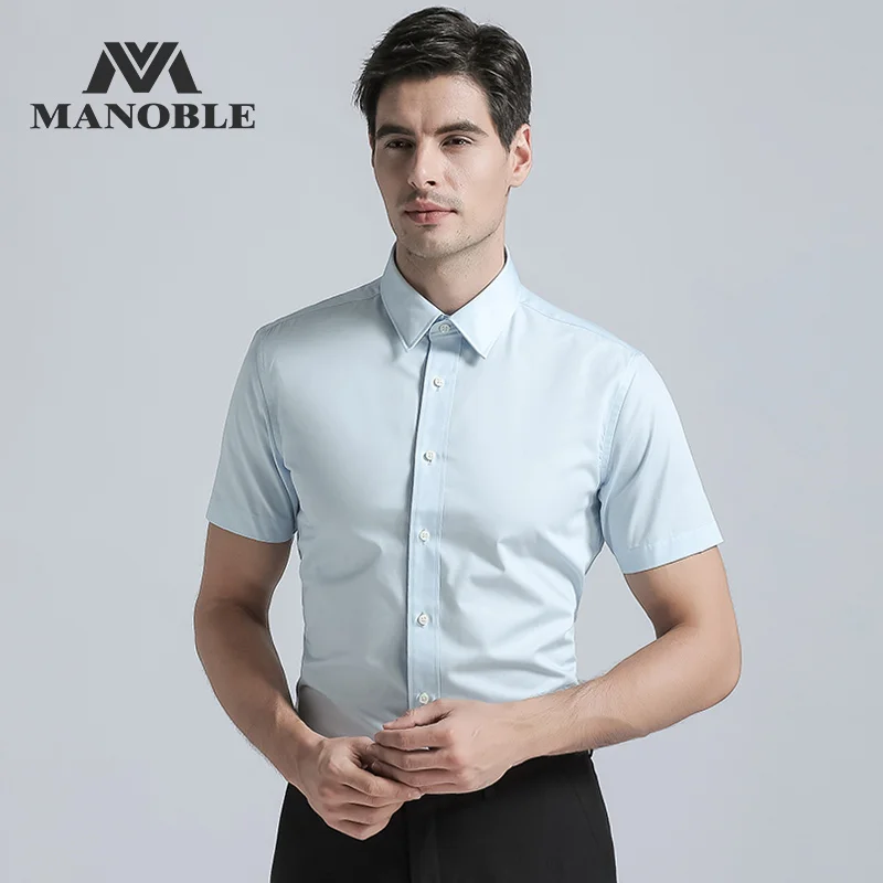 

2021 Fashion New Men's Regular Fit Shirt Men Short Sleeve Business Suits Shirt Solid Color Casual Shirt Mens Formal Dress Shirts