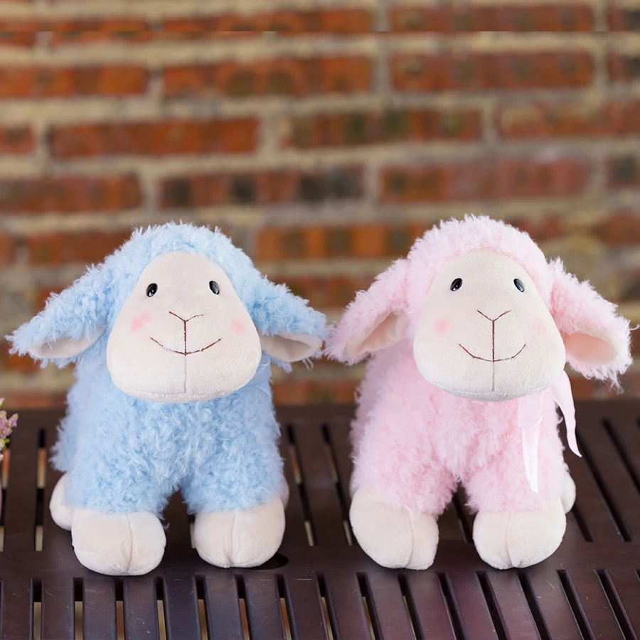 لعبة دمية خروف حيوانية ناعمة محشوة مقاس 9.5 بوصة رائعة للأطفال هدية عيد الفصح من القطيفة #2