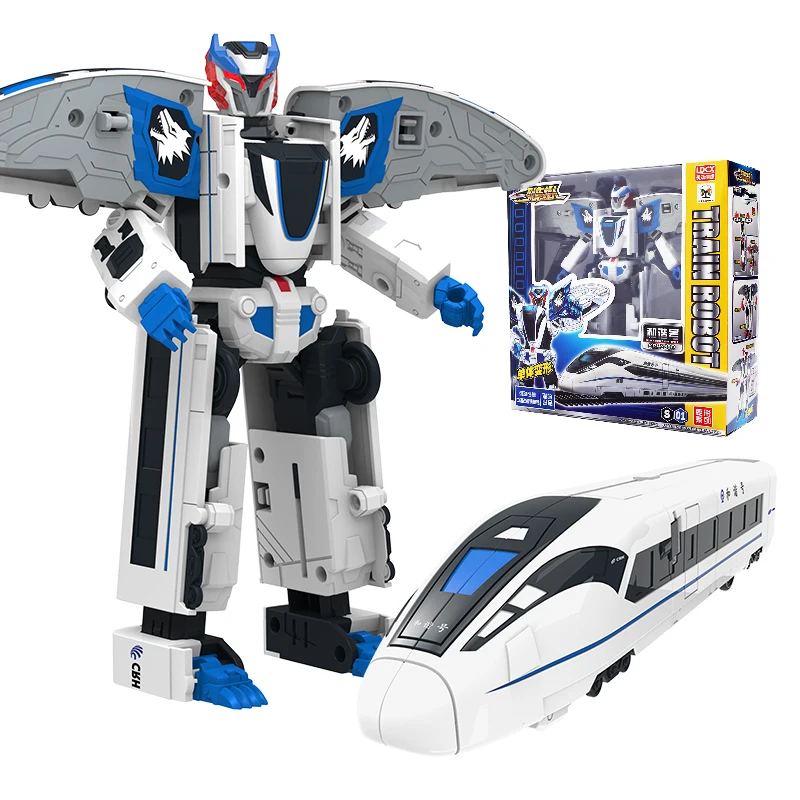 ABS Classics China Hohe Geschwindigkeit Eisenbahn Super Zug Roboter Transformation Spielzeug Verformung Auto Action Figure CHSR Spielzeug für Kinder Spielzeug