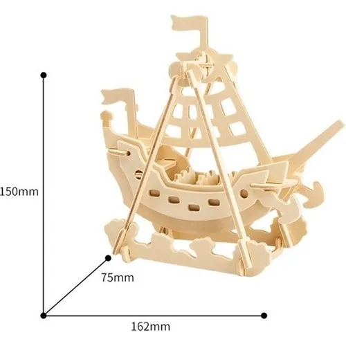 Robotime 3D Xếp Hình Thuyền Gỗ