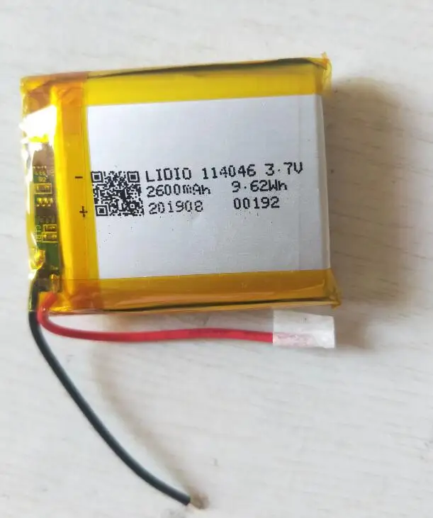 

Free ship 3.7V 114046 2600mAh polymer lithium battery li-po rechargeable battery Rechargeable batteries