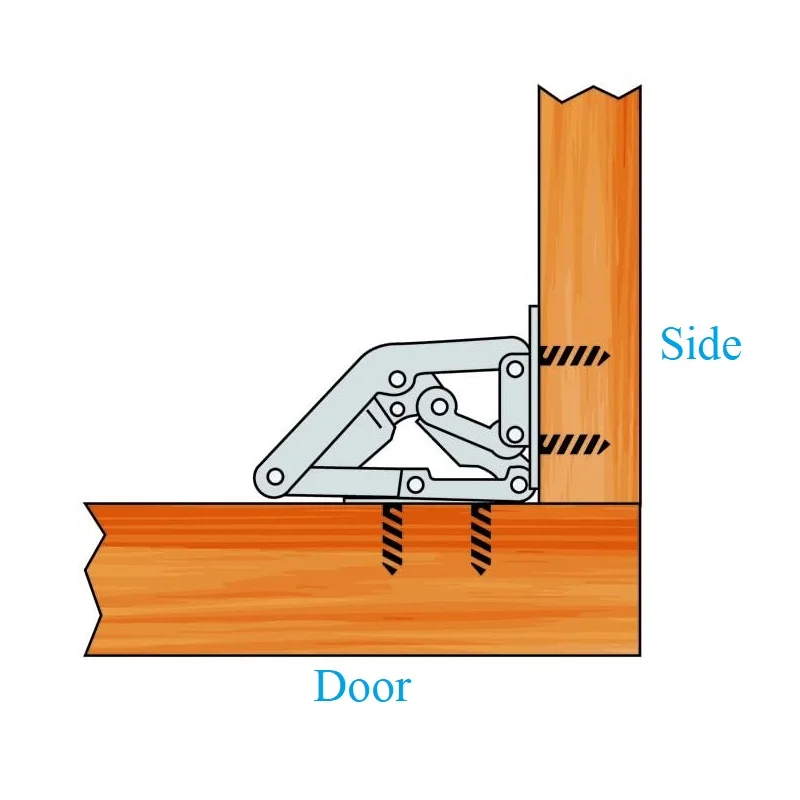 2Pcs Face Mount Non-Mortise Concealed  90 170 Degrees Open Spring Furniture Cupboard Hinge Regular Soft Close Hydraulic