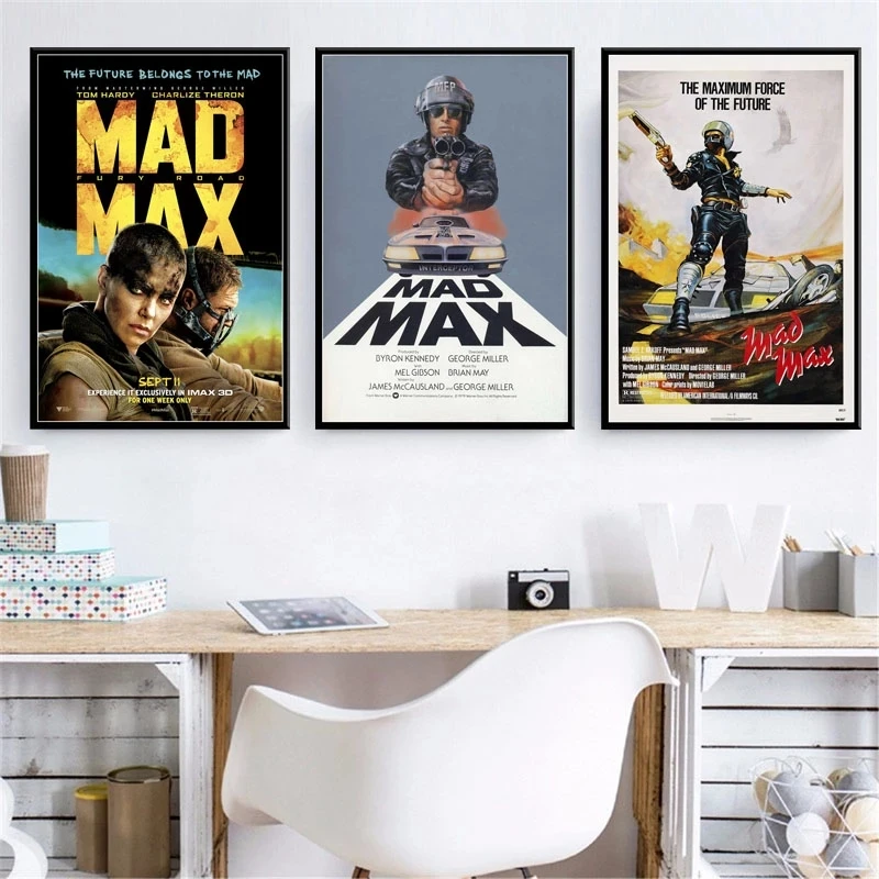 Hot Classic Movie Star Series Mad Max Art Home Decor Picture Quality Canvas Painting Poster Cafe Bedroom Living Sofa Wall Decor