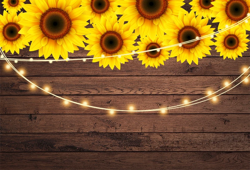 LEVOO Photographic Background Sunflower Light Post Board Baptism Child Photocall Photobooth Studio Photography Backdrop