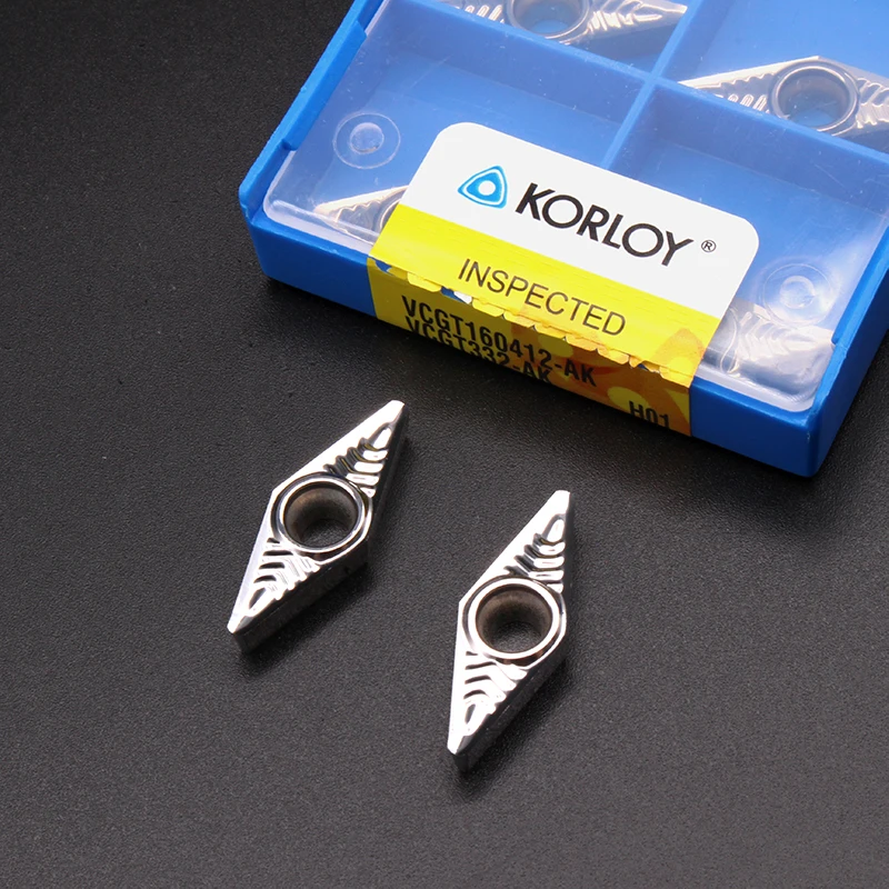 VCGT160404 AK H01 Aluminum cutter blade Insert Cutting Tool VCGT160408 turning tool CNC Tools AL +TIN Alloy wood Lathe use tool