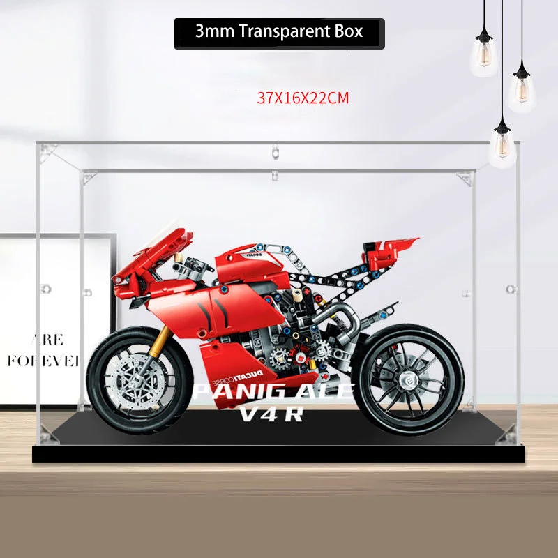 Acrylic Display Box For 42107 Ducati Motorcycle Dustproof Clear Display Box Showcase Kid‘s Xmas Gift Not Include The Model