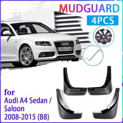 4 PCS Car Mud Flaps for Audi A4 Sedan Saloon B8 2008~2015 2009 2010 2011 Mudguard Splash Guards Fender Mudflaps Auto Accessories