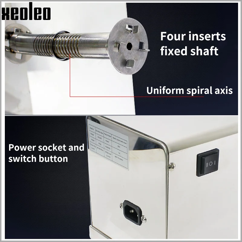 XEOLEO-máquina de torre de patatas fritas, torre de patatas, grúa eléctrica, máquina de hacer botones elásticos, ajuste giratorio