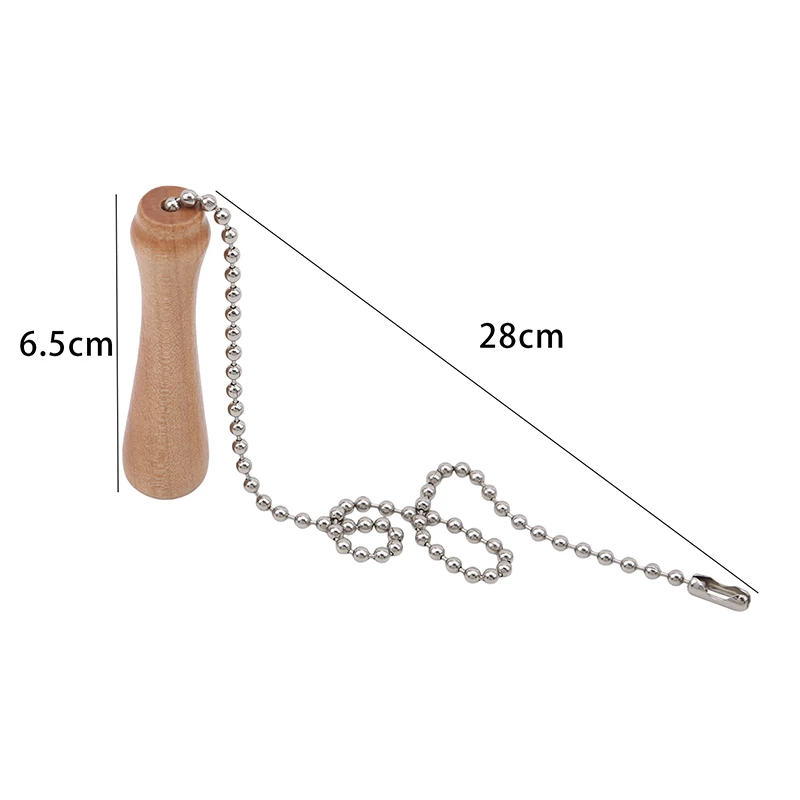 Corrente de ventilador de teto de madeira, pingente extensão para lâmpada de teto, ventilador de teto com correntes de tração, 1 peça