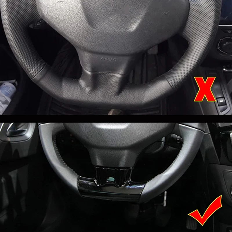 ABS Chrome Steering wheel plate frame Panel cover trim For Citroen Elysee C-Elysee 2014-2016 For Peugeot 301 2013-17 accessories